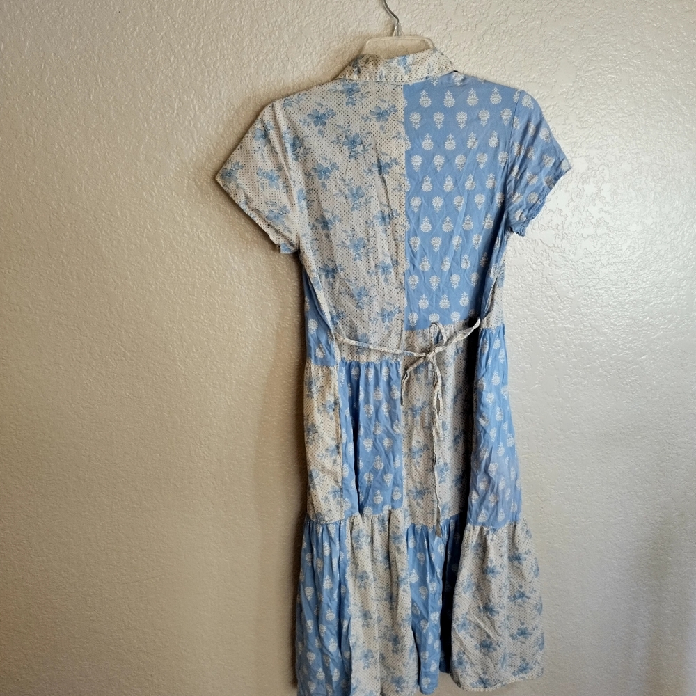 April Cornell Eloise Patchwork Button Down Midi D… - image 10